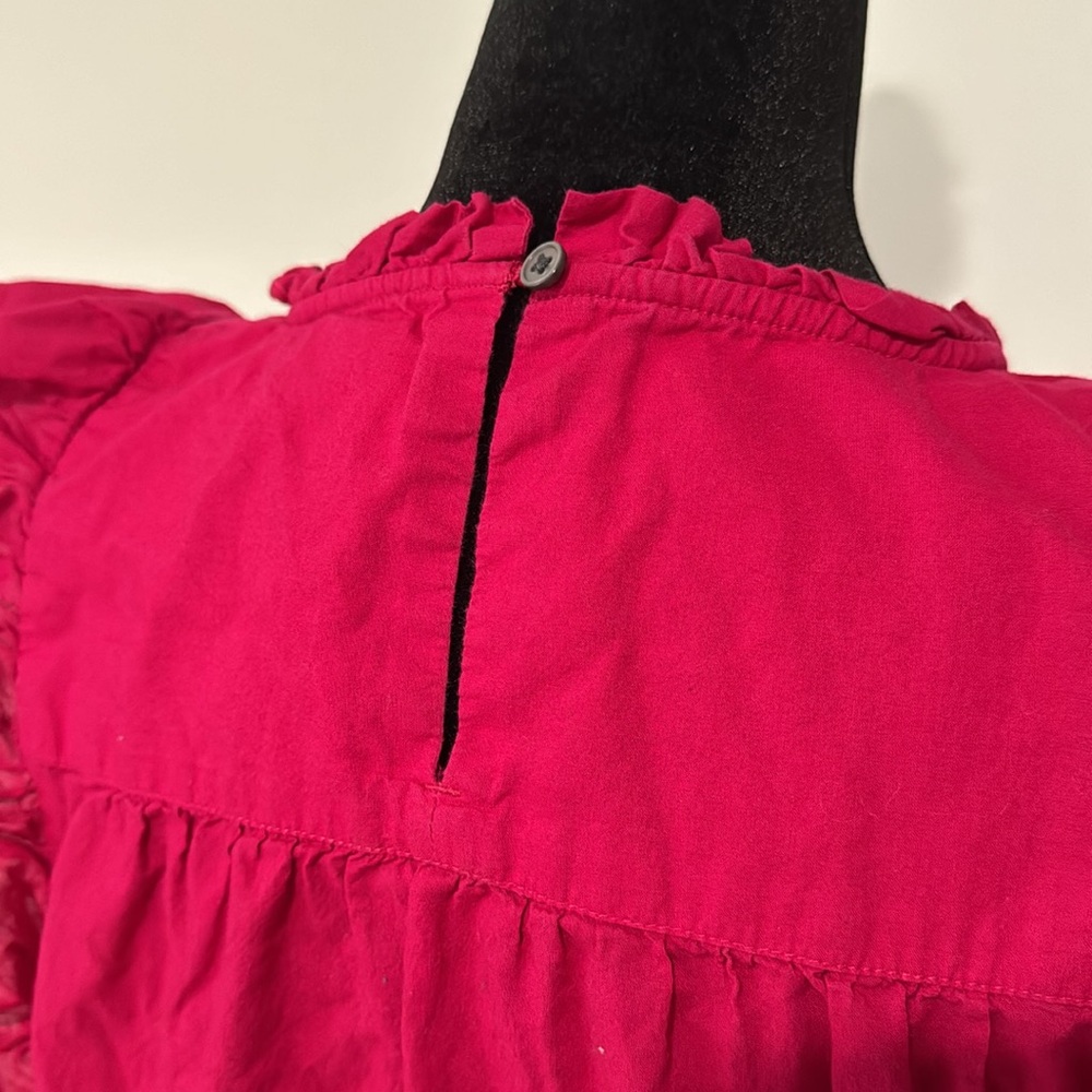LOFT Pintucked Ruffle Shell (Size XS) - Picture 6 of 12